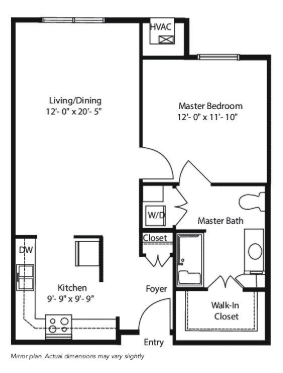 One Bedroom Traditional
