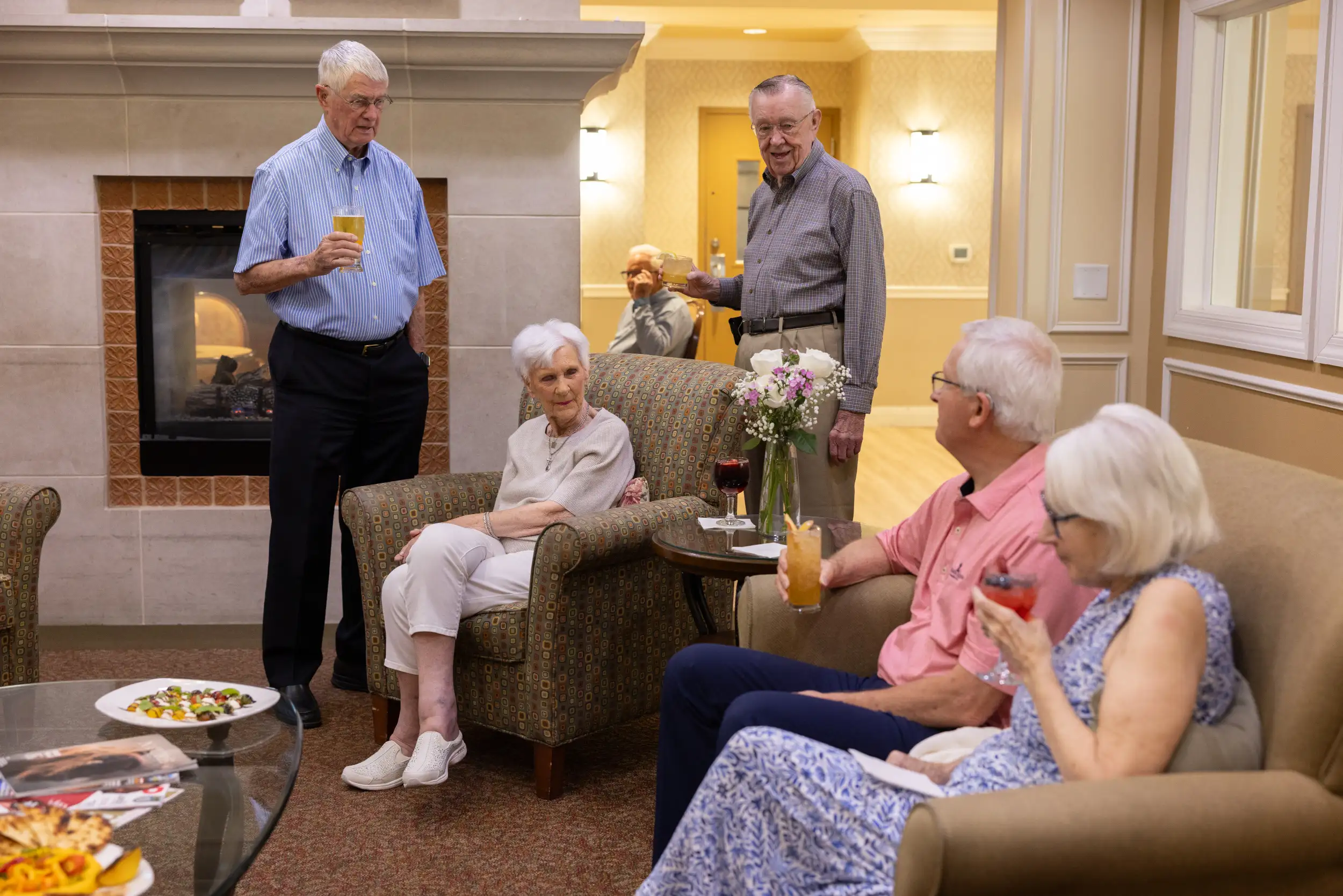 programming event at luther oaks with seniors socializing