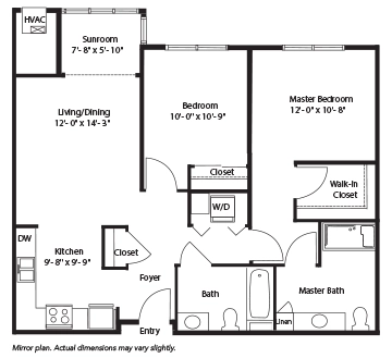Two Bedroom Classic With Sunroom